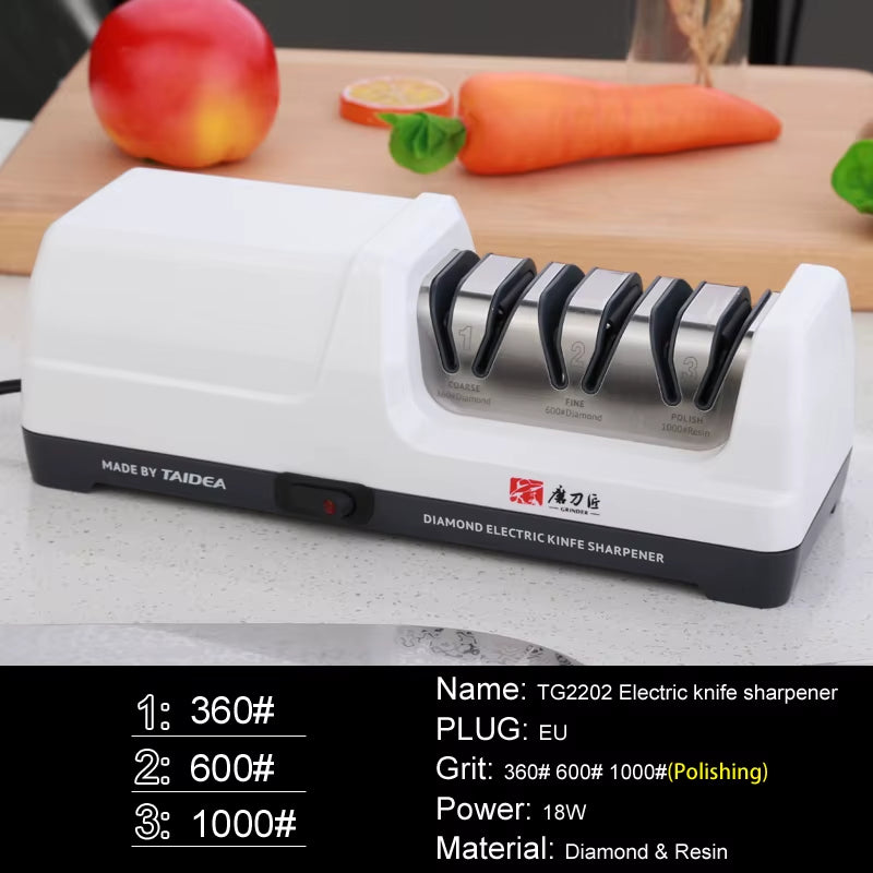 Professional Electric Knife Sharpener EU PLUG Grit 360/600# and Polishing Sharpening Stone Grindstone Power 18W
