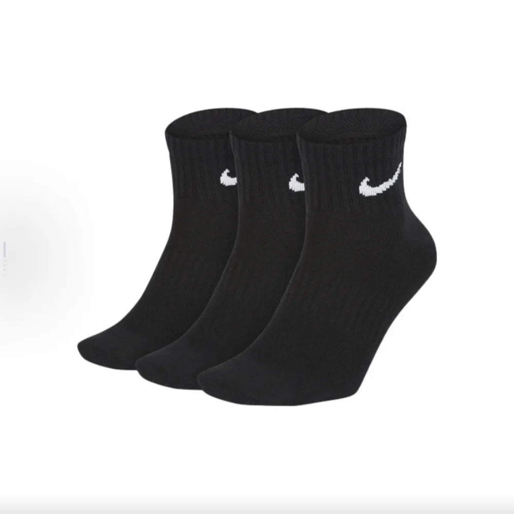 Logo Athletic High-Top Socks Training Mid-Calf Socks Unisex Style Combo Pack White SX7676-100