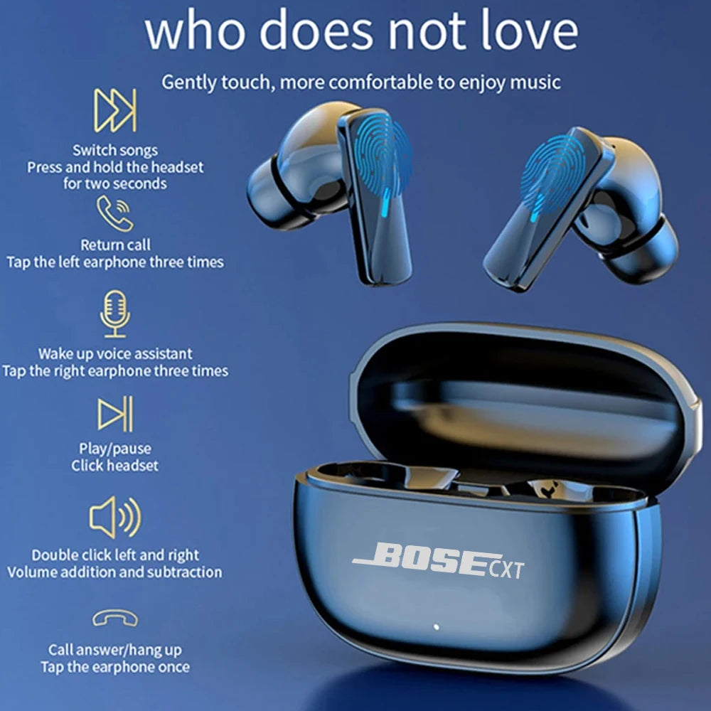 Wireless Bluetooth Headphone In-Ear Earplugs Sleep Noise Reduction Sliding Cover Headset Sports Game Earphones with Mic