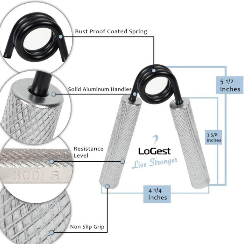 Metal Hand Grips 50-350LBS Strength Training Finger Grip Exercise Fitness Rehabilitation Shape Muscles Portable Hand Grippers
