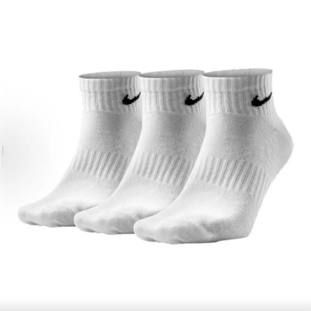 Logo Athletic High-Top Socks Training Mid-Calf Socks Unisex Style Combo Pack White SX7676-100