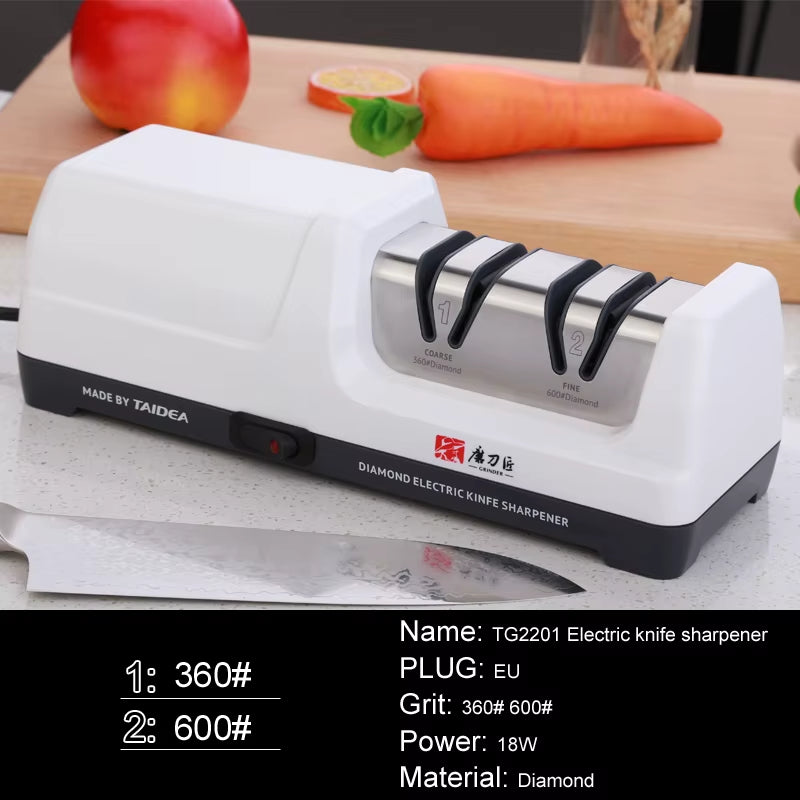 Professional Electric Knife Sharpener EU PLUG Grit 360/600# and Polishing Sharpening Stone Grindstone Power 18W