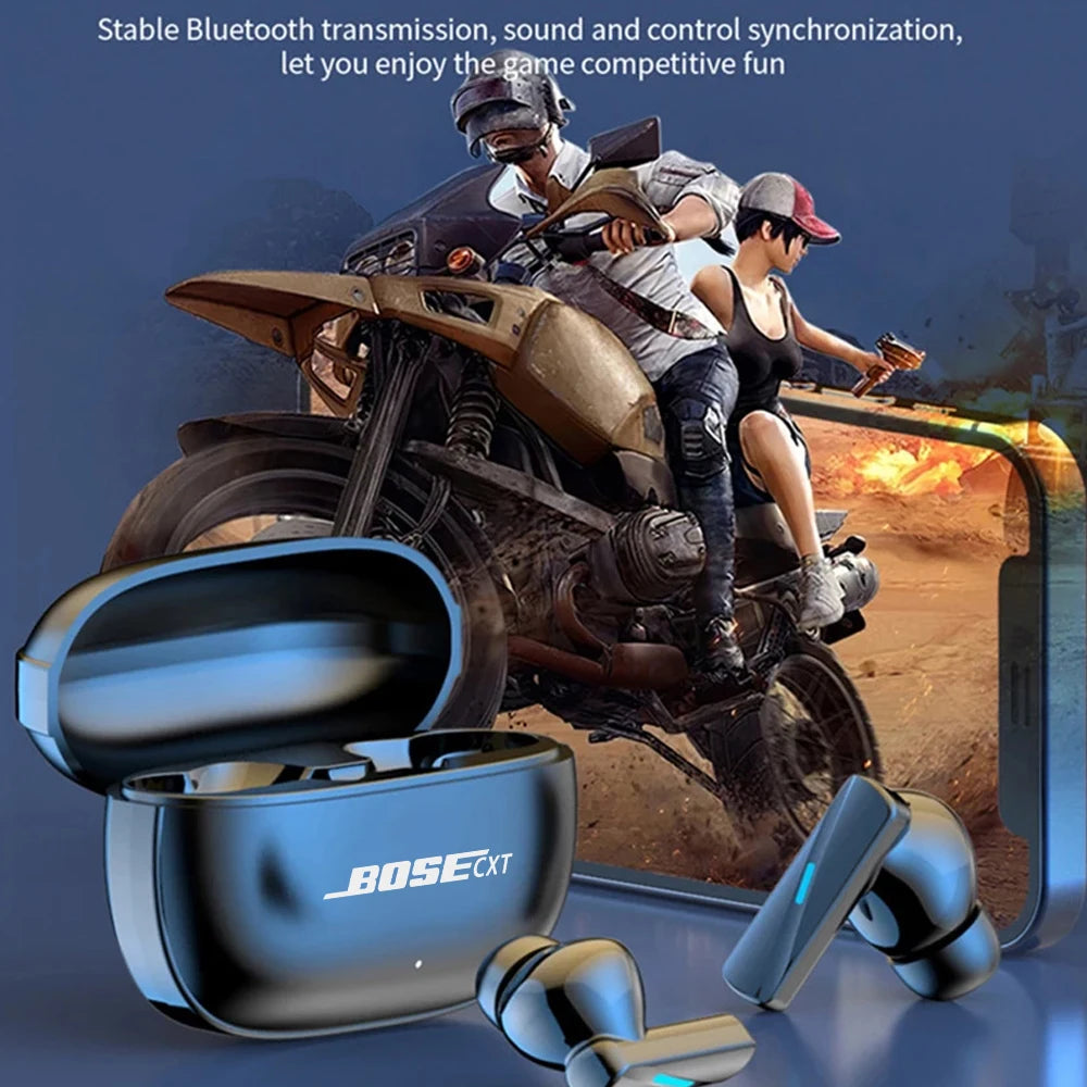 Wireless Bluetooth Headphone In-Ear Earplugs Sleep Noise Reduction Sliding Cover Headset Sports Game Earphones with Mic