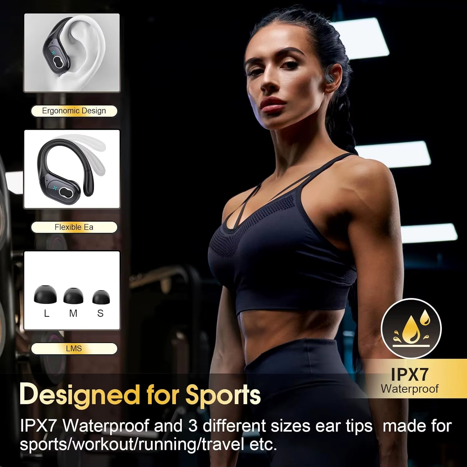 Original  HD65 TWS Bluetooth V5.4 Headphones Wireless LED Digital Display Earphones Noise Reduction Waterproof Headset New