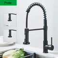 Chrome Kitchen Faucet Pull down Kitchen Sink Crane Dual Swivel Spout Kitchen Mixer Tap Hot Cold Water Mixer Tap Deck Installatio
