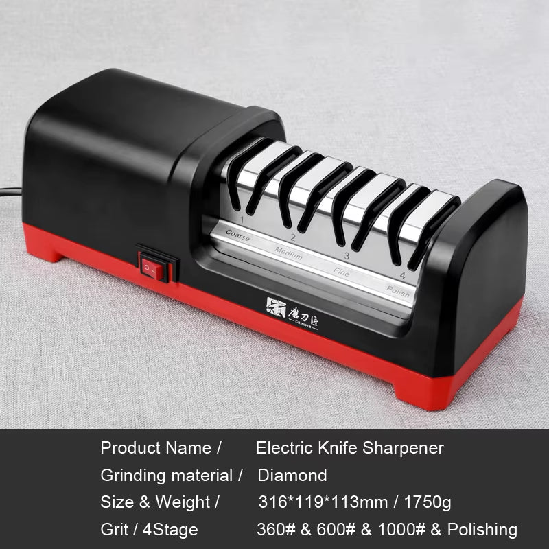 Professional Electric Knife Sharpener EU PLUG Grit 360/600# and Polishing Sharpening Stone Grindstone Power 18W